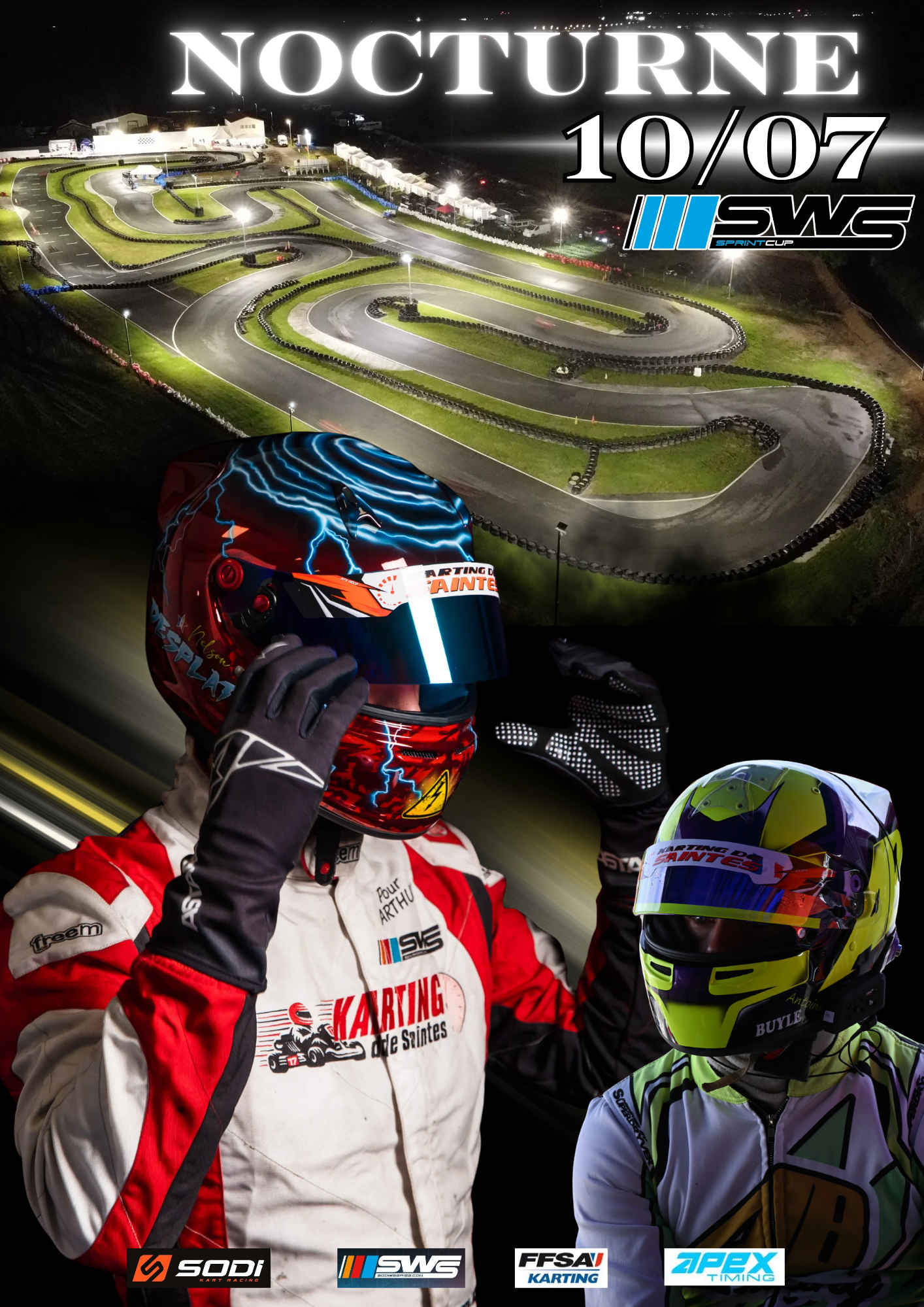 nocturne sws karting de saintes
