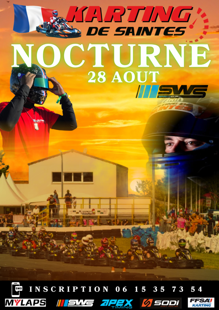 Nocturne sprint sws au karting de saintes
